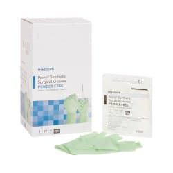 Surgical Glove McKesson Perry® Performance Plus Size 5.5 50 Pairs per Box Sterile Polyisoprene Standard Cuff Length Smooth Green Chemo Tested