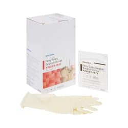 Surgical Glove McKesson Perry® Performance Plus Size 7.5 50 Pairs per Box Sterile Latex Standard Cuff Length Smooth Cream Chemo Tested