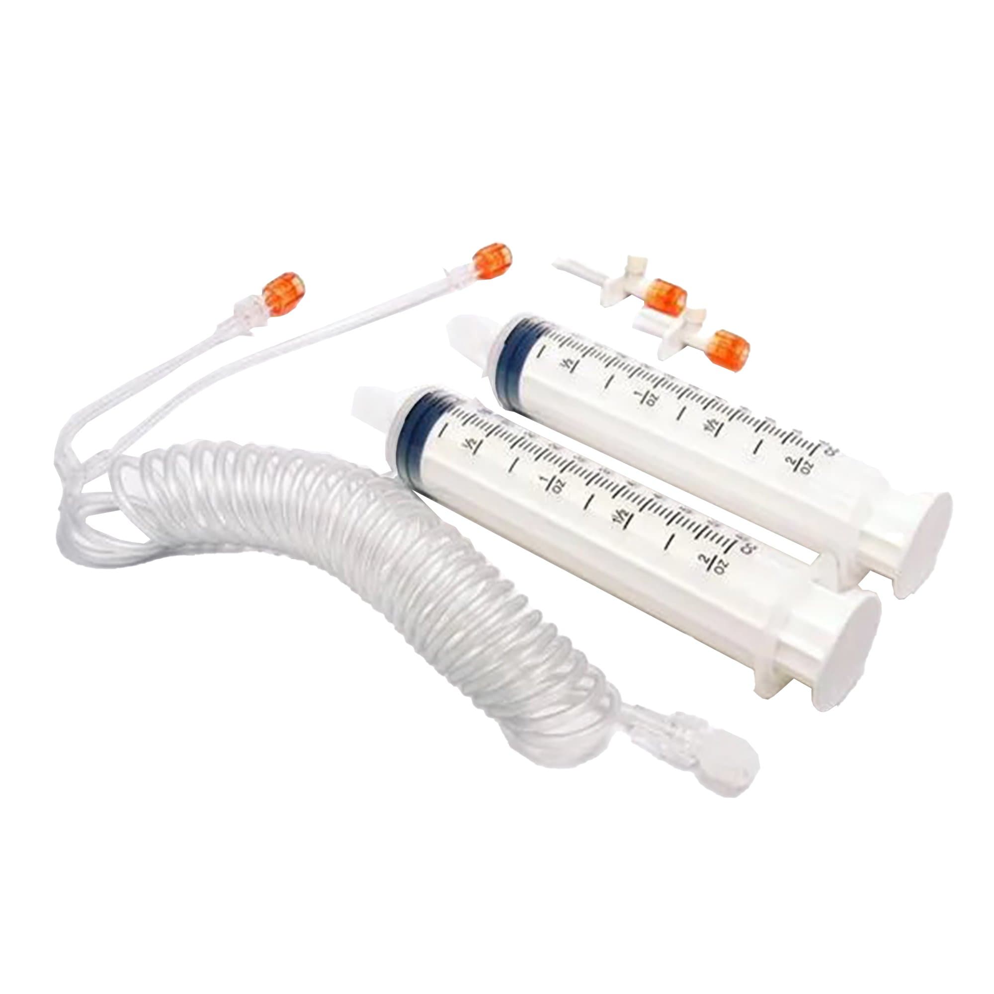 MRI Dual Syringe Kit OptiStar® Elite 90 Inch Tubing with Check Valve 2 X 60 mL
