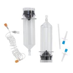CT Single Syringe Kit 60 Inch Tubing with Check Valve 200 mL