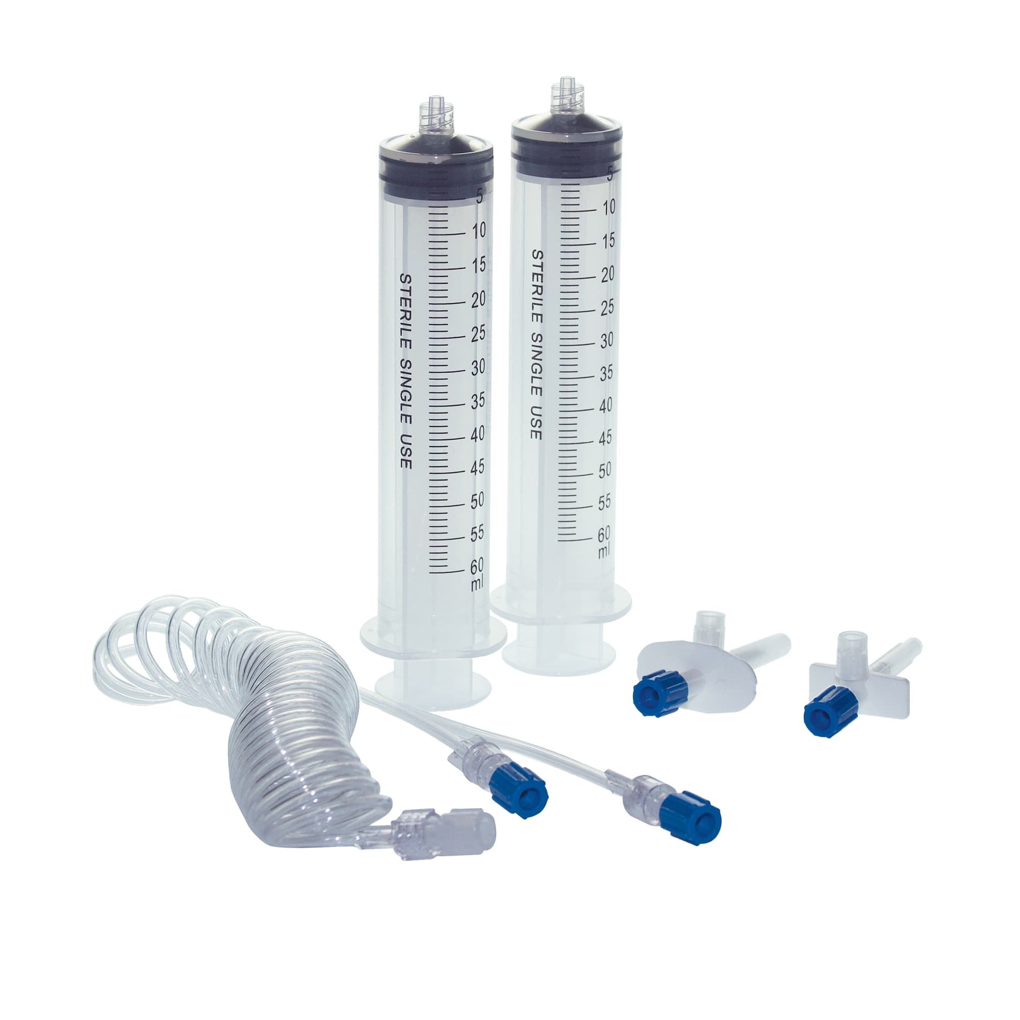 MRI Dual Syringe Kit Ecomed® 90 Inch y-tubing 65 mL x 2