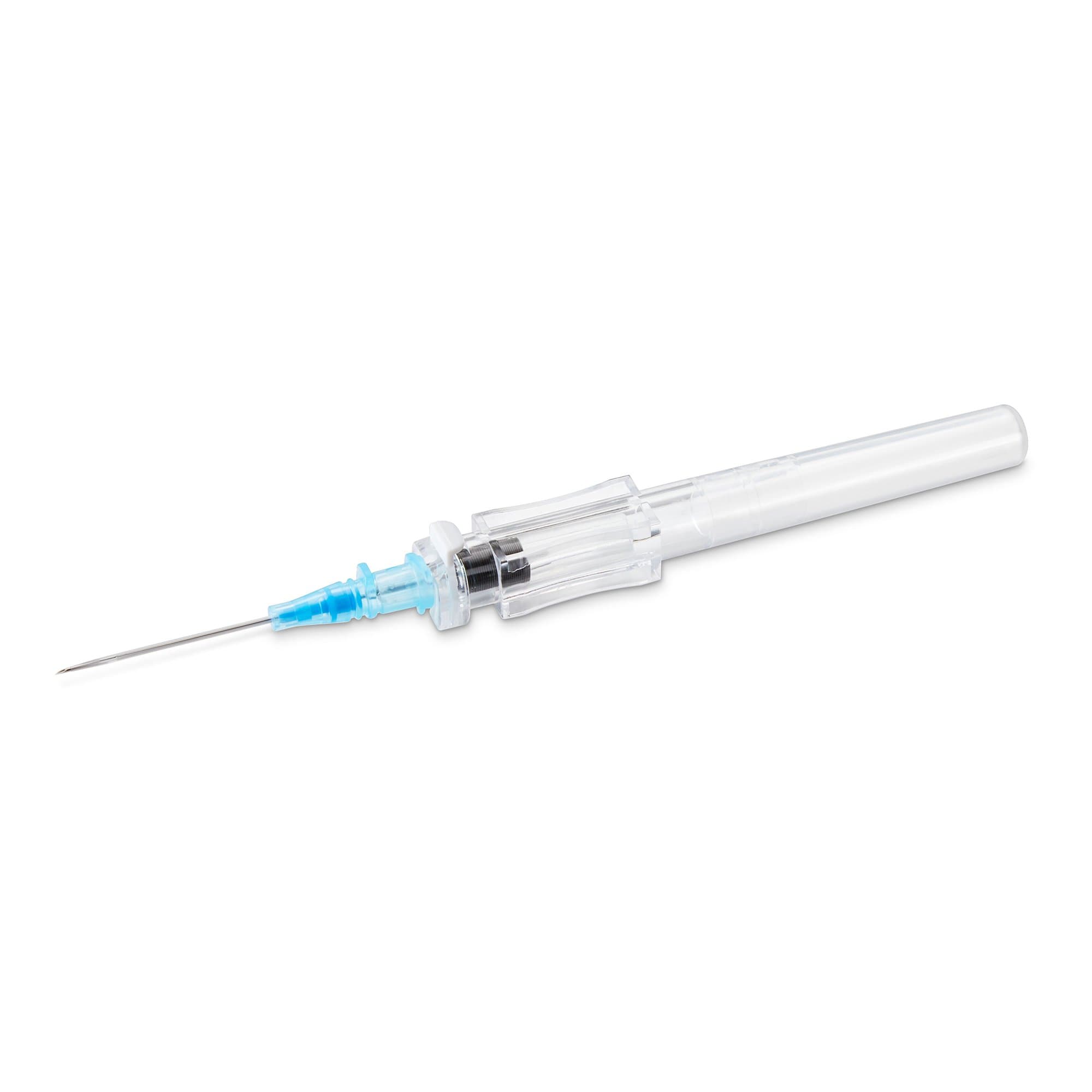 Peripheral IV Catheter McKesson 22 Gauge 1 Inch Polyurethane Straight Hub Non Blood Control Push Button Safety