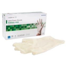 Exam Glove McKesson Confiderm® Large 100 per Box NonSterile Latex Standard Cuff Length Textured Fingertips Ivory Not Rated — Large