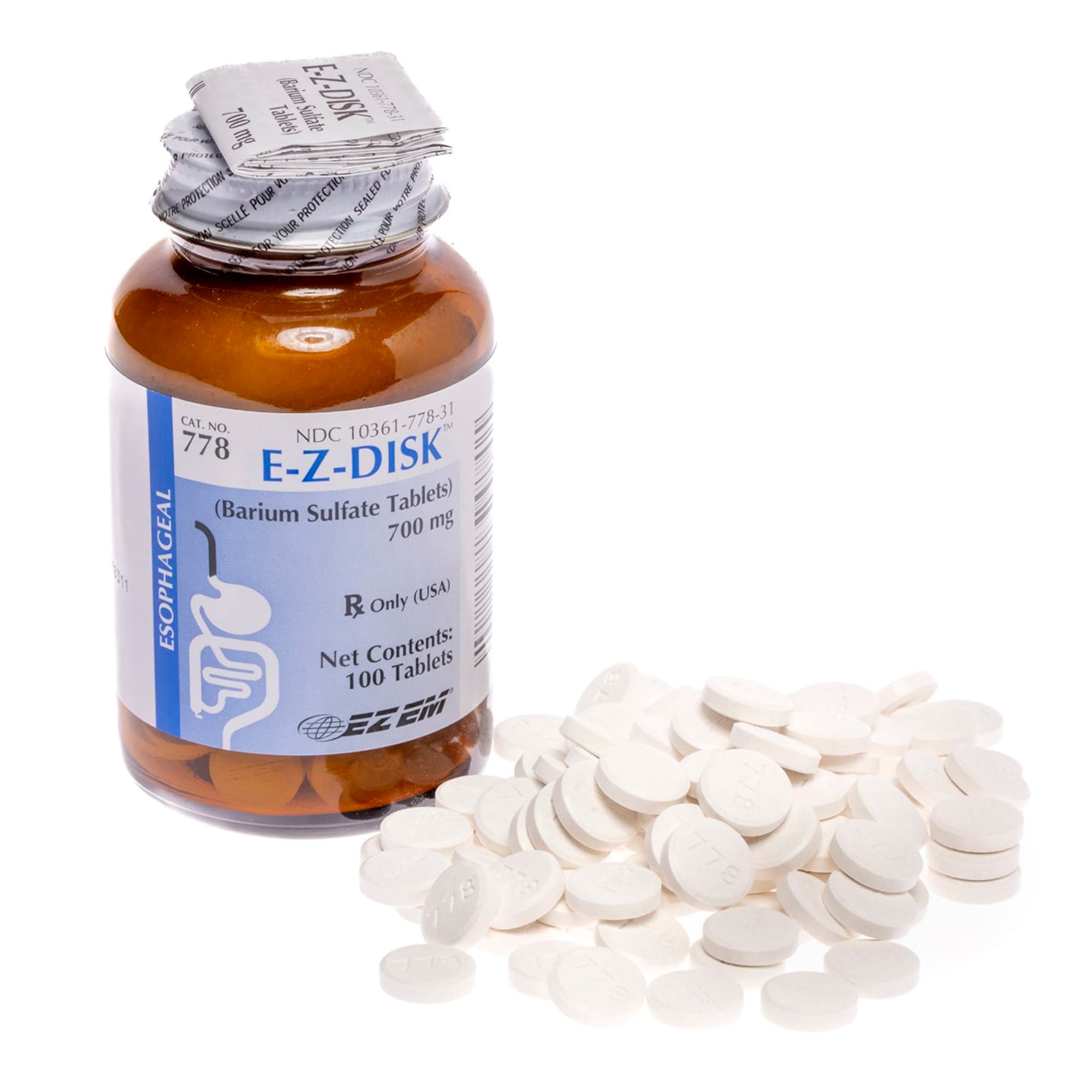 E-Z-Disk™ Barium Sulfate 700 mg Tablet 100 Tablets