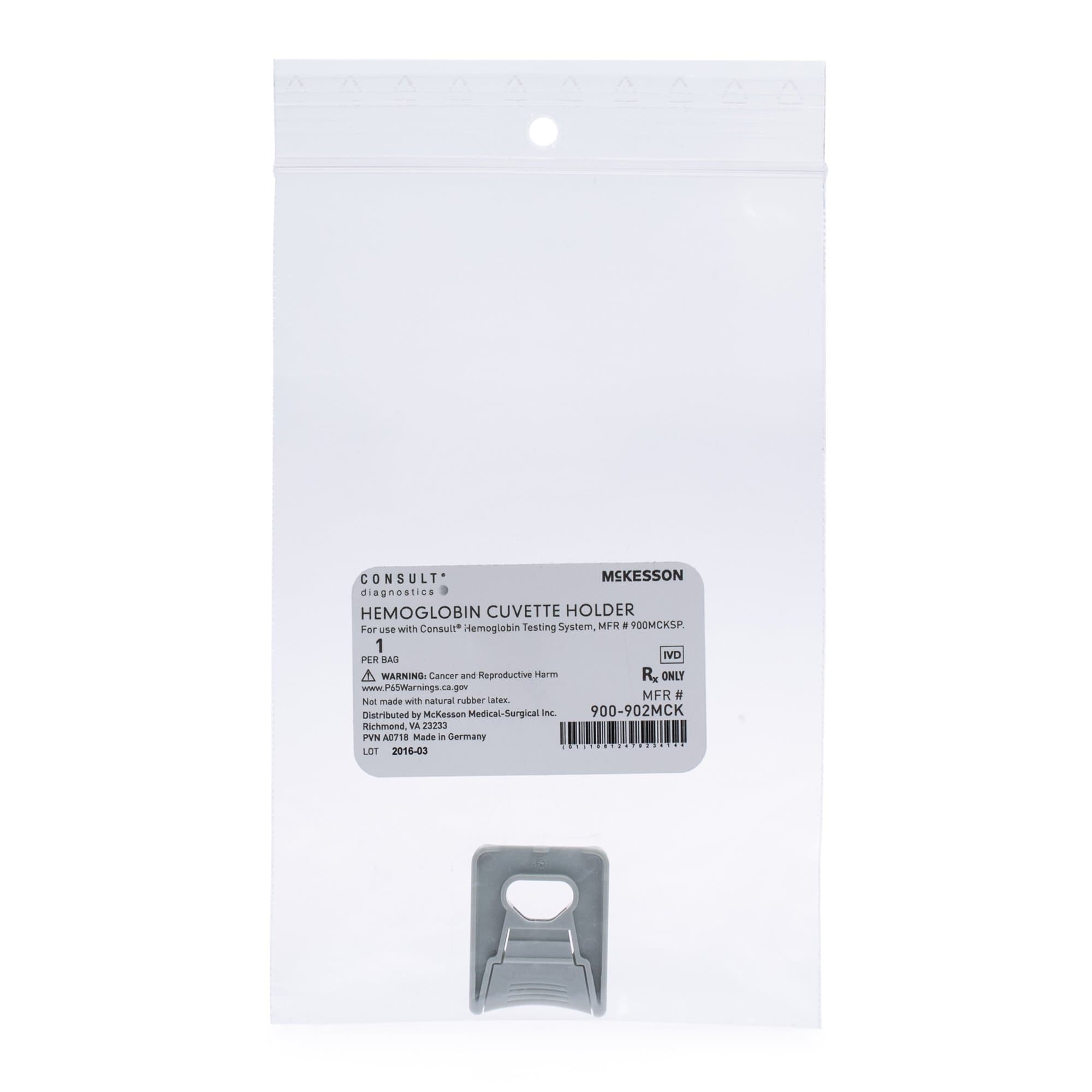 McKesson Consult™ Hb Microcuvette Holder For use with the McKesson Consult™ Hb Hemoglobin Testing System, MFR # 900MCKSP