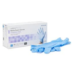 Exam Glove McKesson Confiderm® 6.5CX Large 100 per Box NonSterile Nitrile Extended Cuff Length Textured Fingertips Blue Chemo Tested — Large