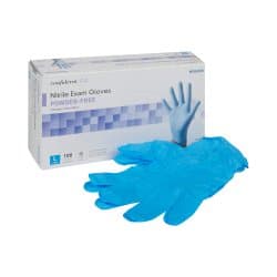 Exam Glove McKesson Confiderm® 3.8 Large 100 per Box NonSterile Nitrile Standard Cuff Length Textured Fingertips Blue Not Rated